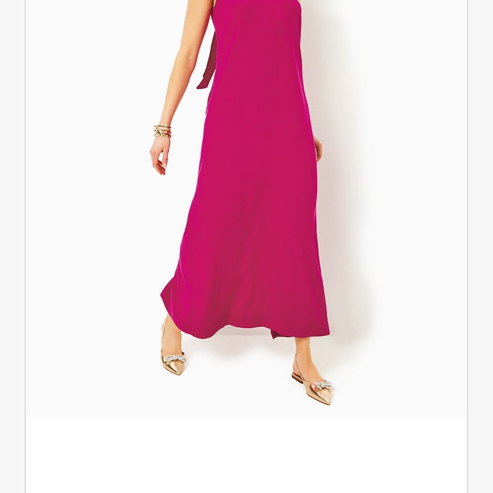 Lilly Pulitzer Mystique Pink Halter Maxi Dress Alaric - Picture 2 of 3
